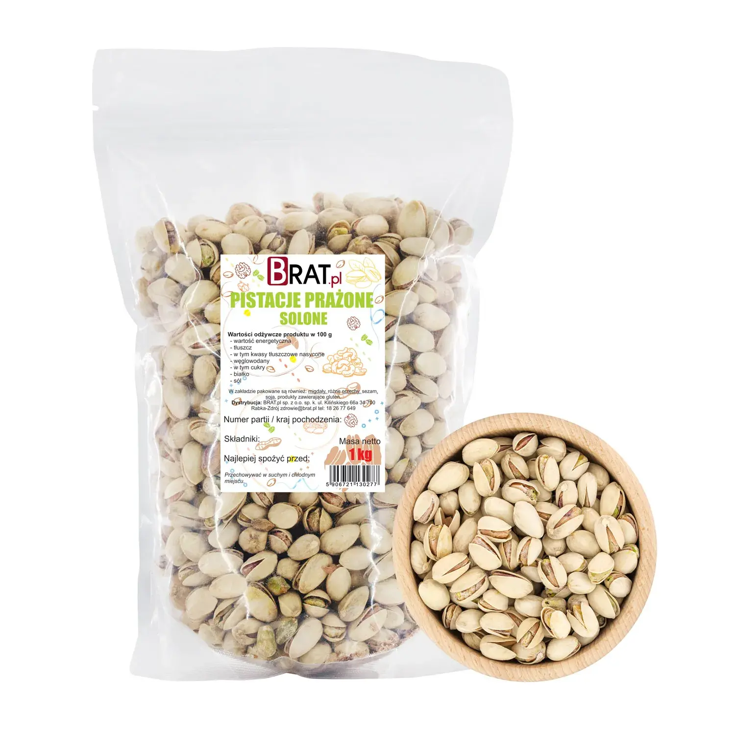Ristede salte pistacienødder 1 kg